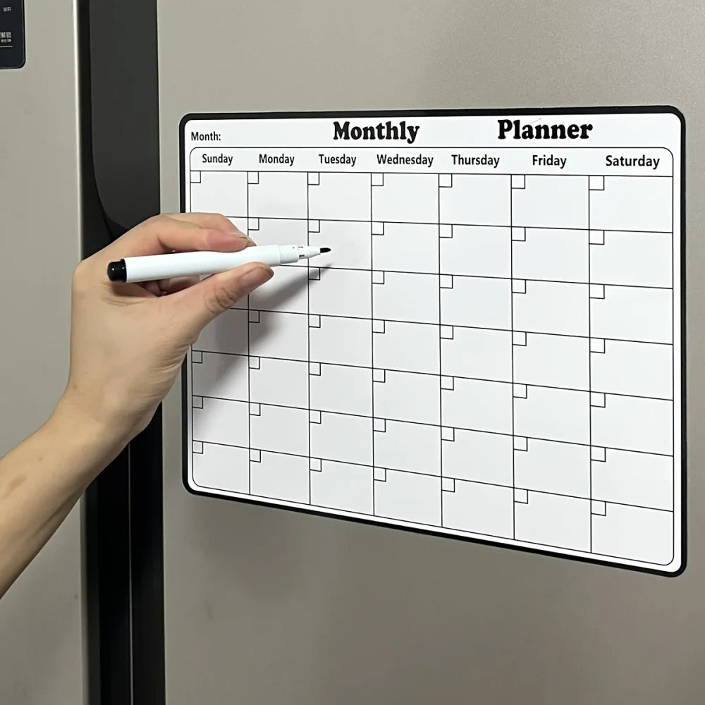 Magnetic Dry Erase Refrigerator Calendar