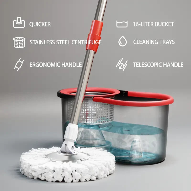 Rotating Spin Mop and Bucket System