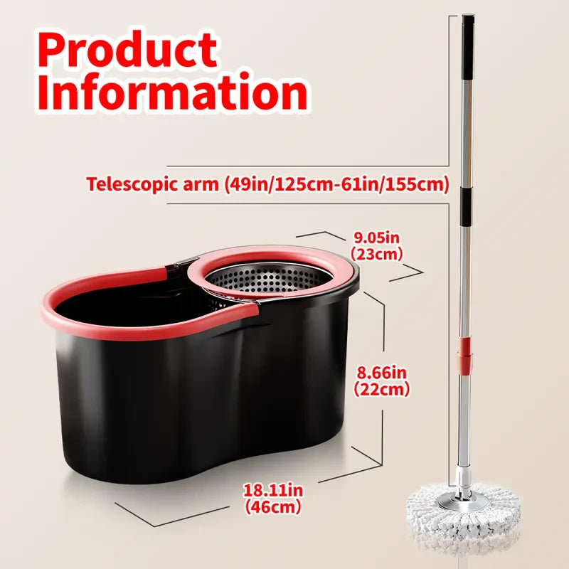 Rotating Spin Mop and Bucket System