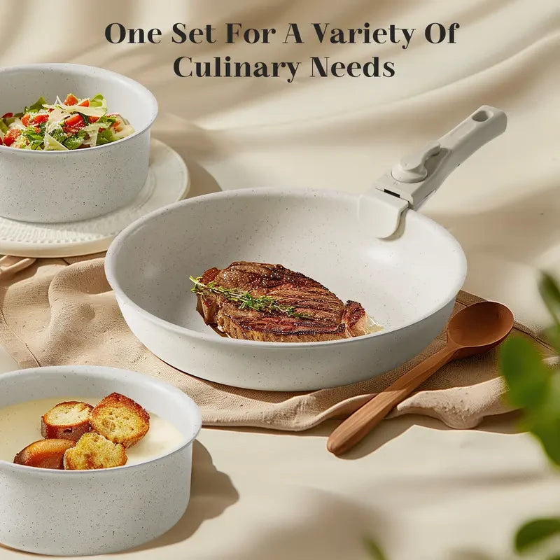 Nonstick Detachable Handle Cookware Set