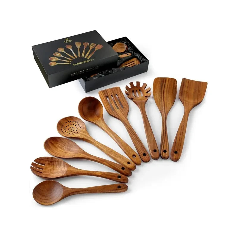 Teak Wood Cooking Utensil Set