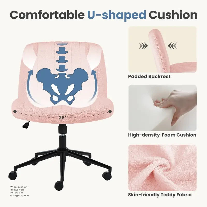 Wide Swivel Criss Cross Desk Chair