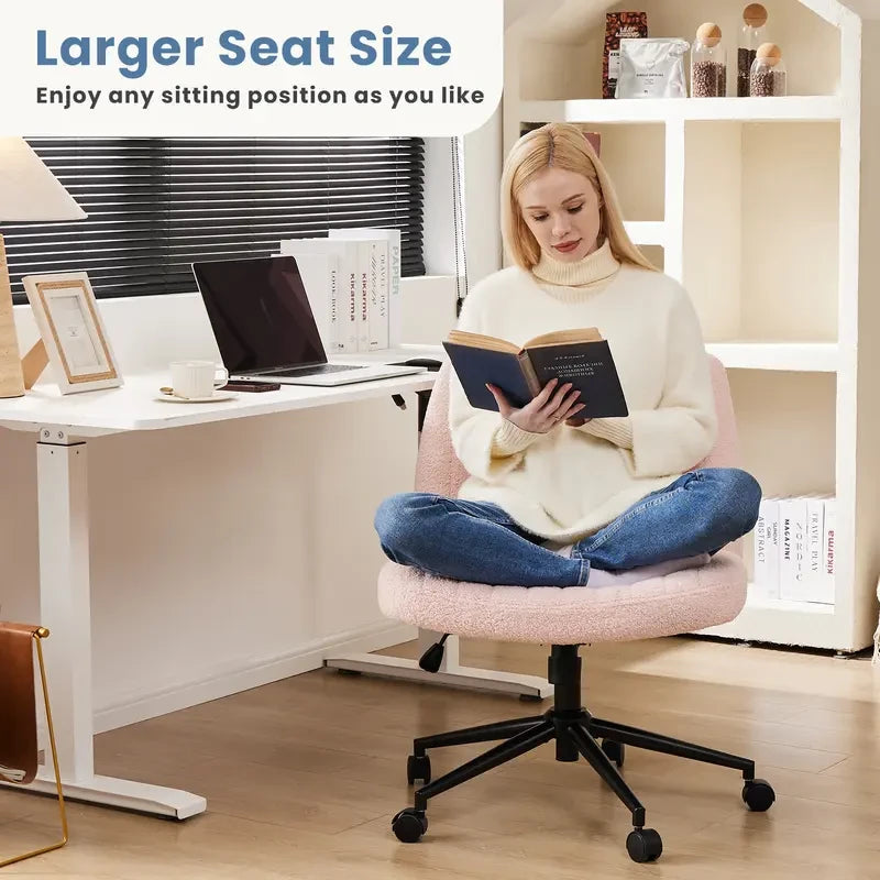 Wide Swivel Criss Cross Desk Chair