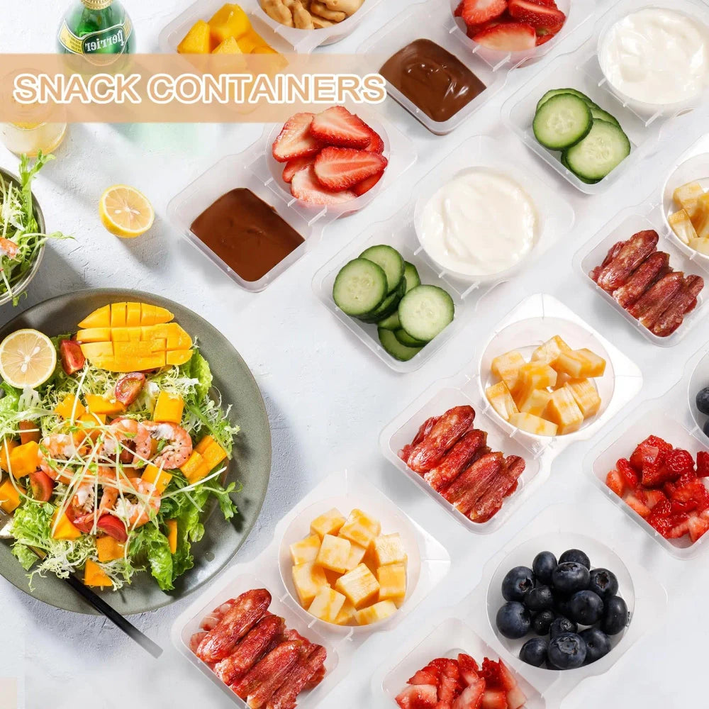 Clear Double Compartment Snack Container