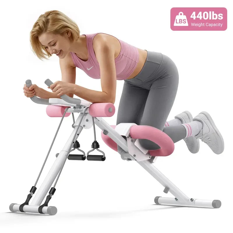 Adjustable Ab Trainer Machine with LCD Monitor, 10-level adjustable resistance, Foldable Ab Exercise Machine for abs, Arm, Leg, Buttocks Shaper, Core &amp; Ab Trainer at Home Gym for Women Summervibes
