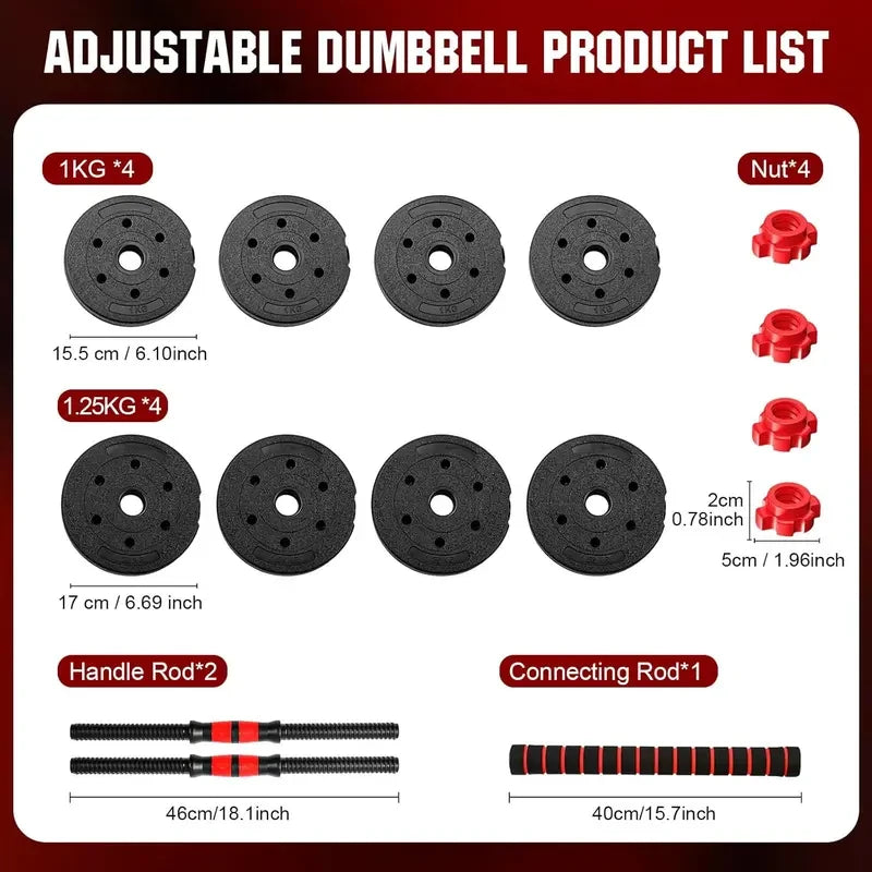 Adjustable Dumbbell Barbell Set