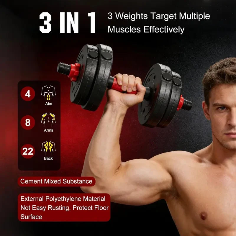 Adjustable Dumbbell Barbell Set