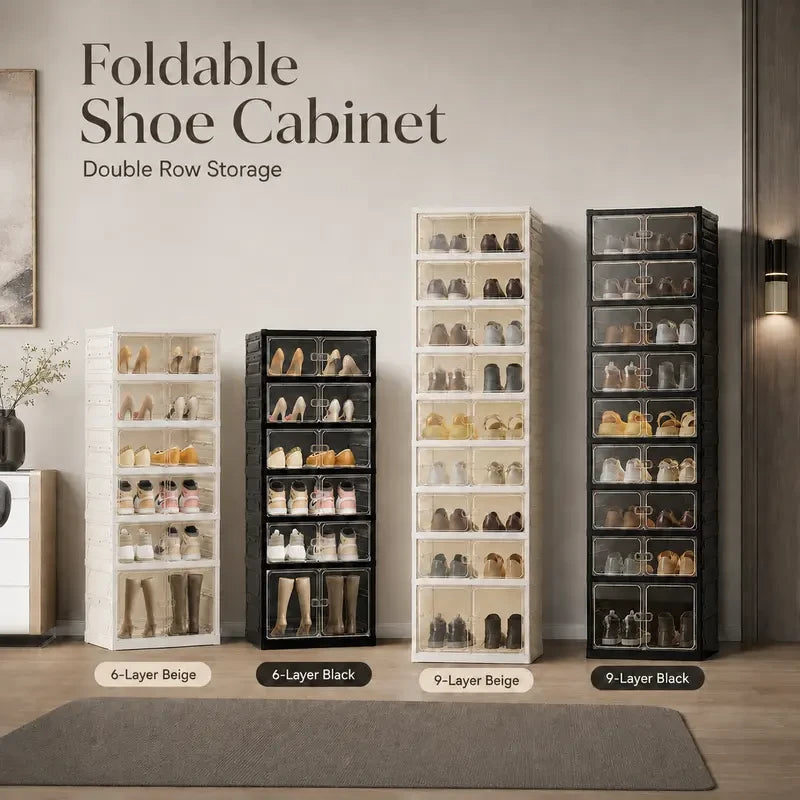 Folding Transparent Shoe Cabinet
