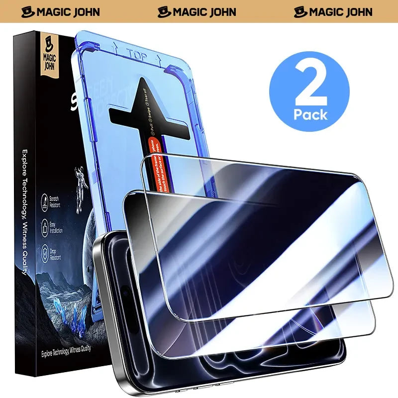 2-Pack Screen Protectors for iPhone, Samsung, Google – Clear, Privacy, Dust- and Bubble-Free