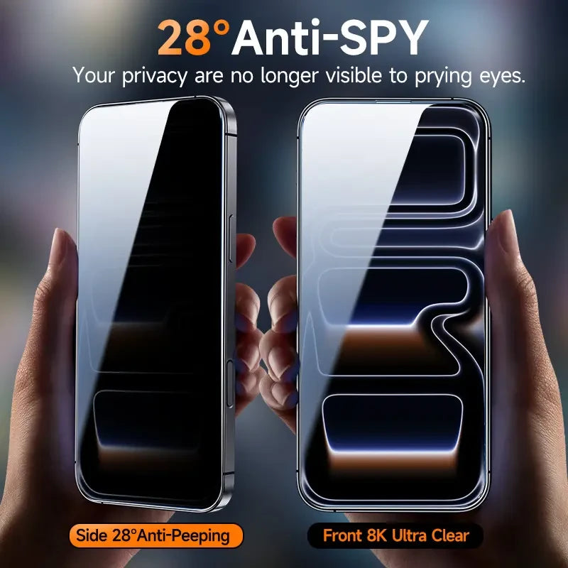 2-Pack Screen Protectors for iPhone, Samsung, Google – Clear, Privacy, Dust- and Bubble-Free