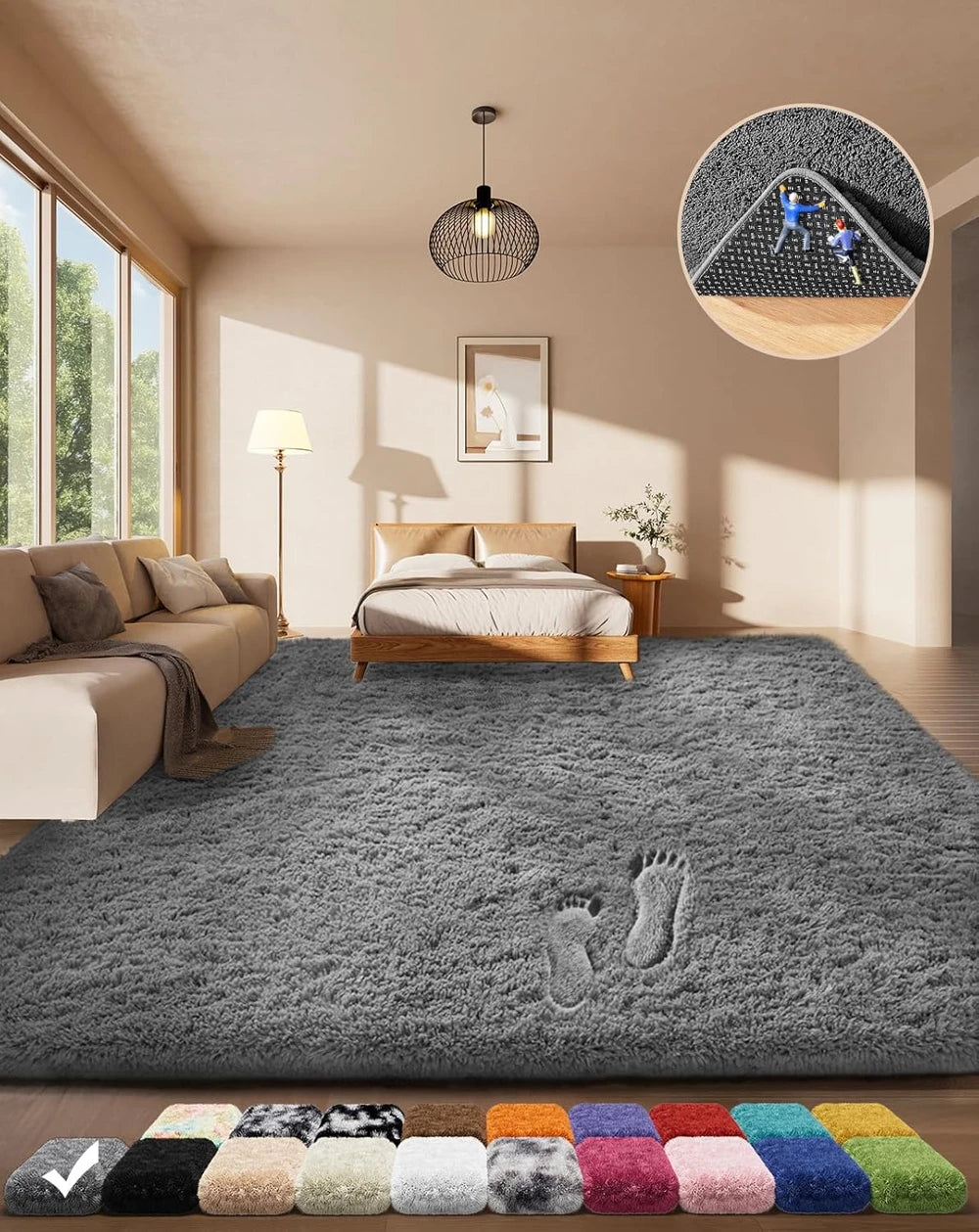Ophanie Fluffy Shag Rug
