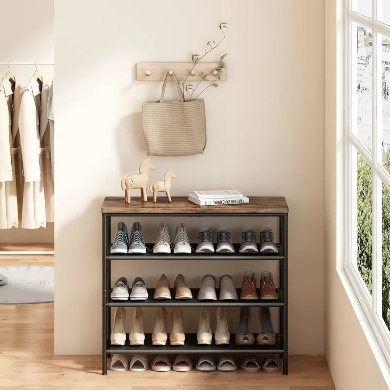 Industrial Metal Shoe Rack