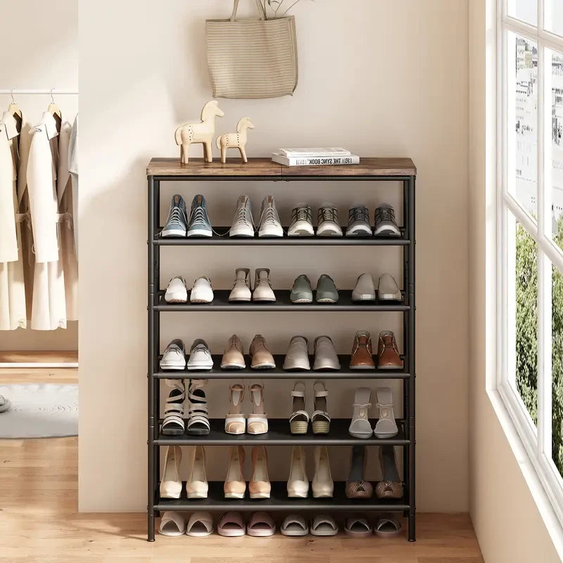 Industrial Metal Shoe Rack